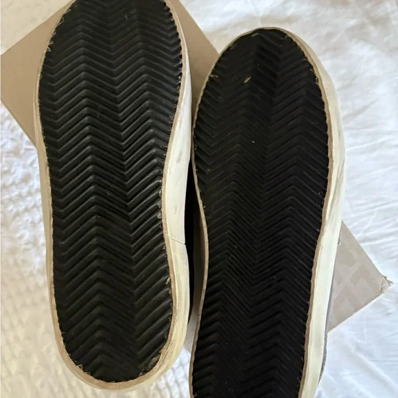 Golden Goose Black and White Superstar Sneakers - Picture 5 of 8